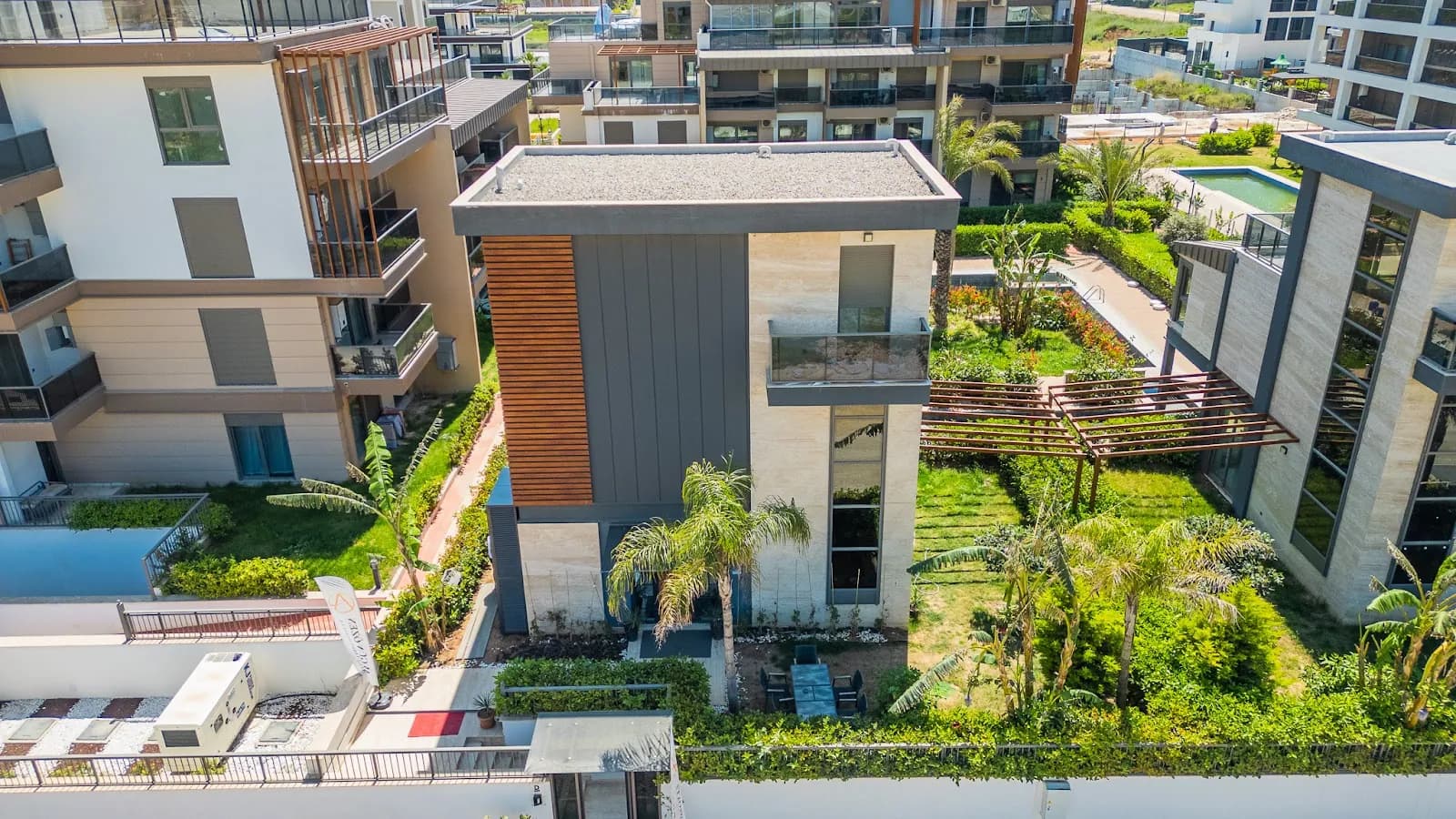 Babylon tripleks villa gerçek dış cephe görünümü