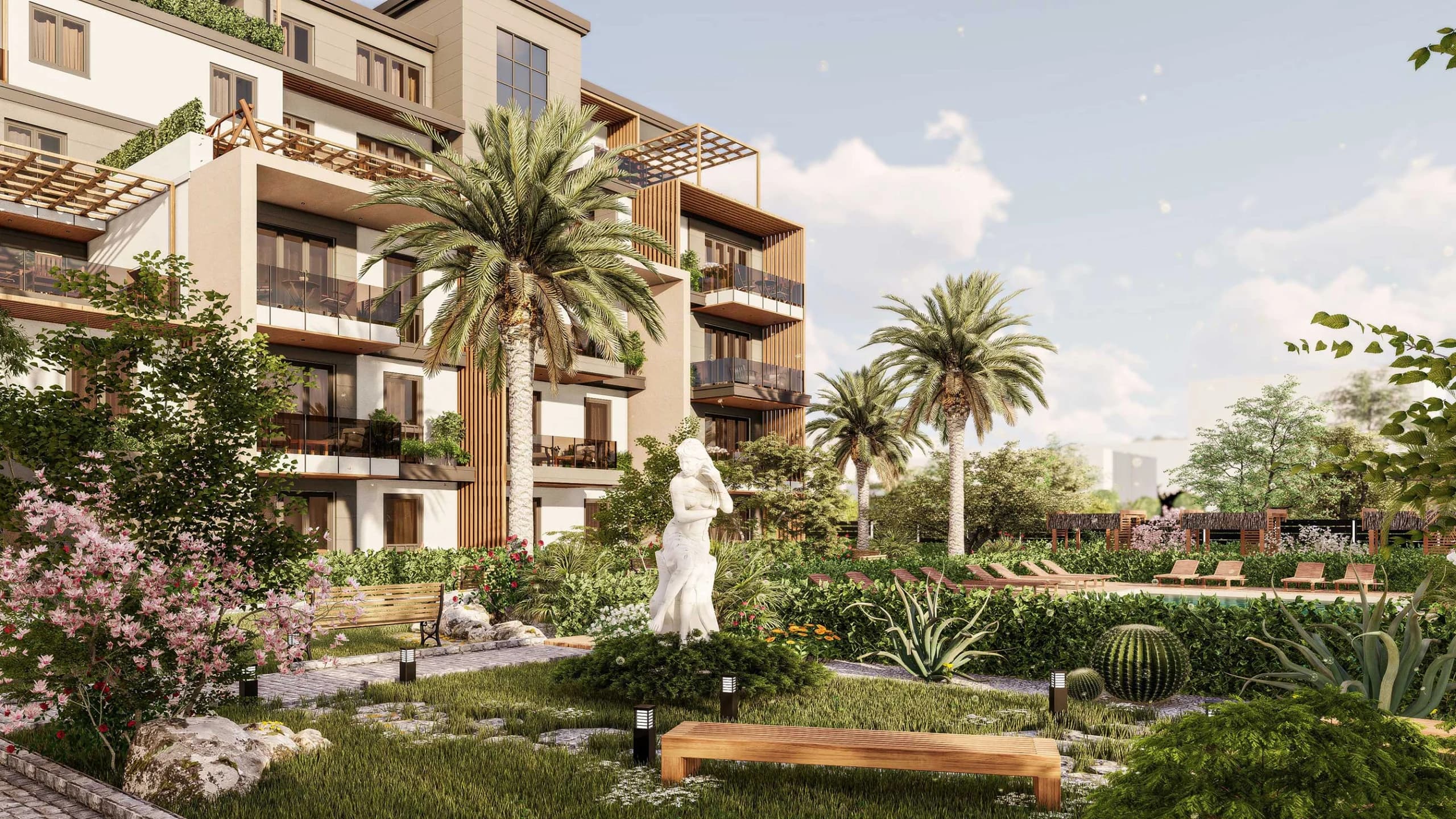 Babylon blokları ve peyzaj alanları