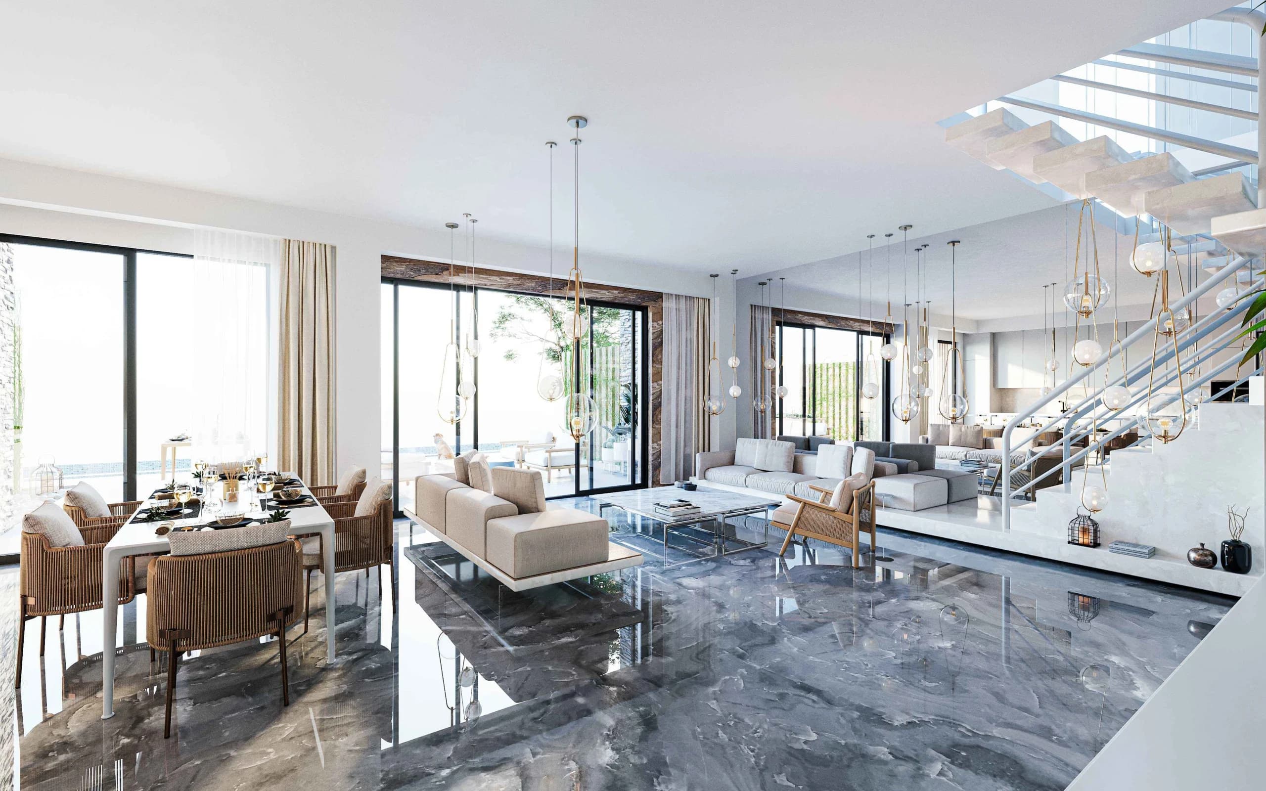 TK 77 Residence 3+1 örnek daire iç mekânı