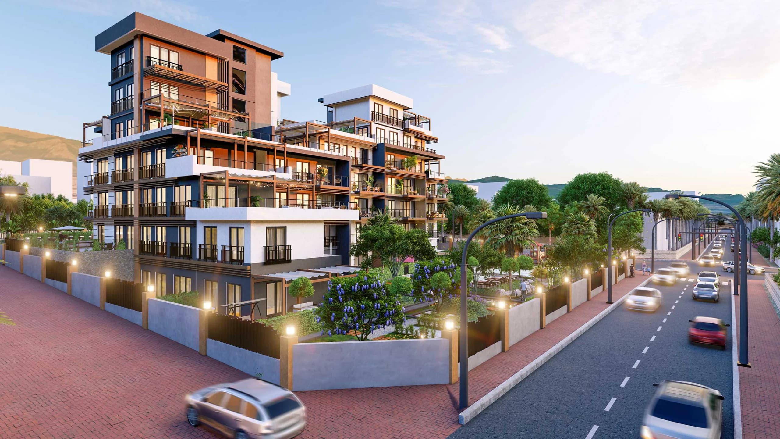 Perge Collection Sky Blue dış cephe ve havuz görünümü