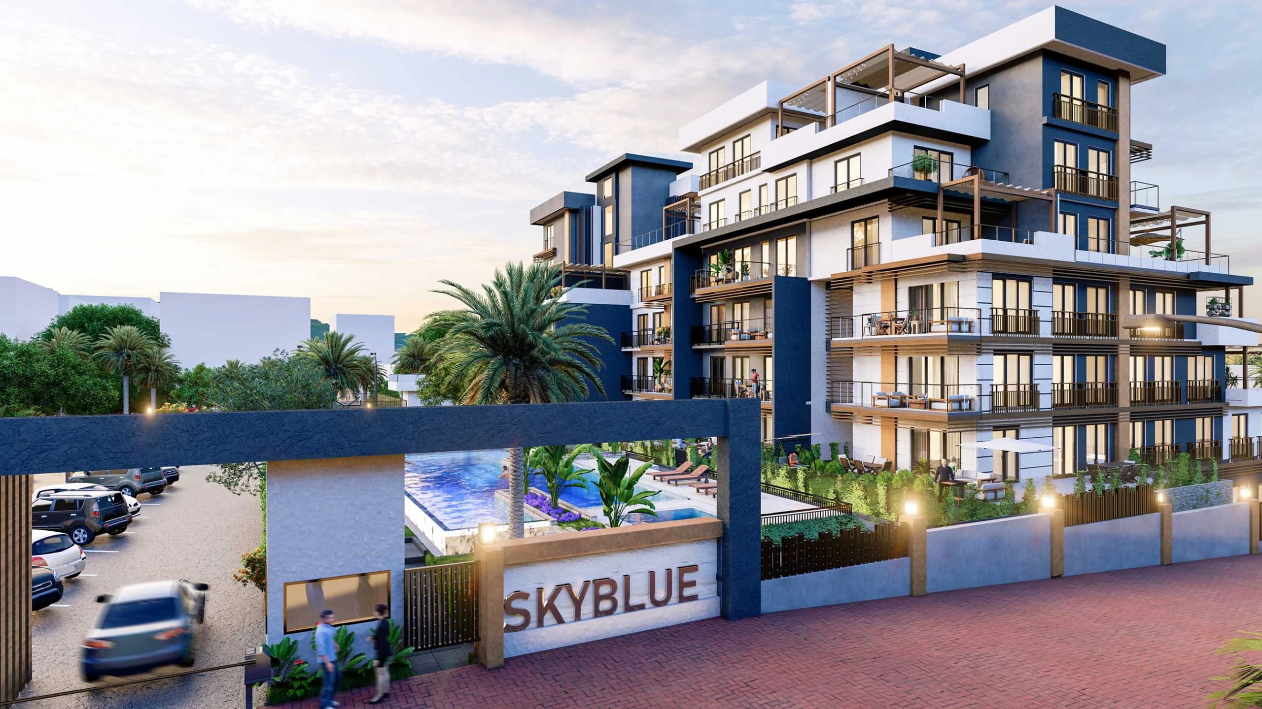 Perge Collection Sky Blue sosyal alanlar ve peyzaj